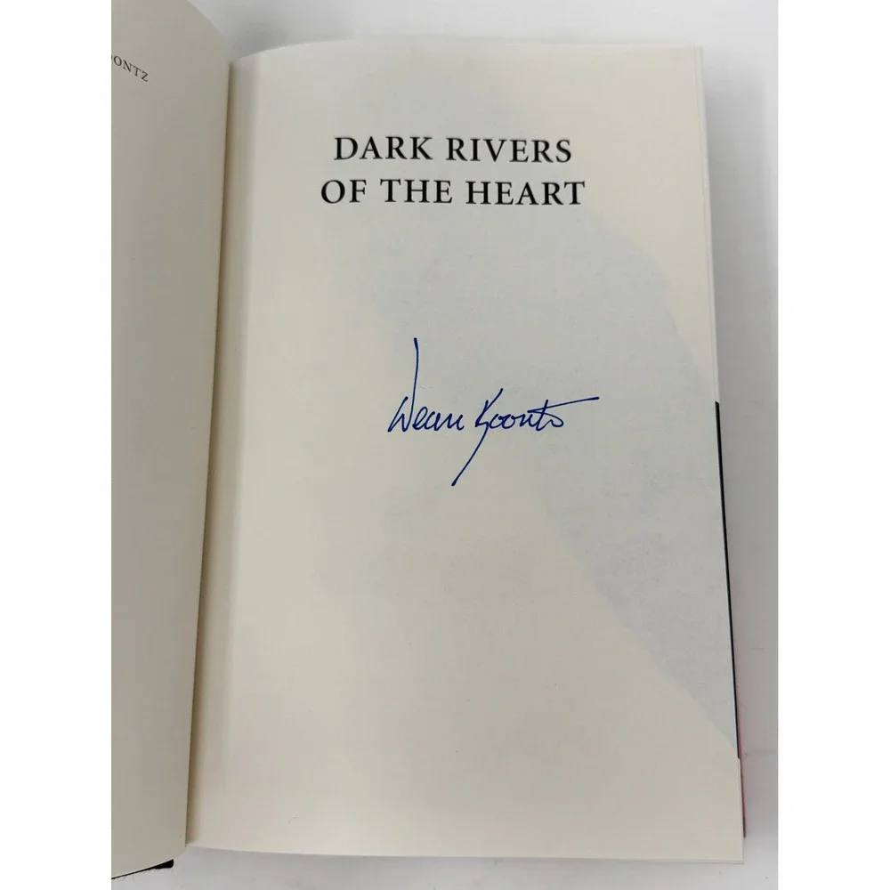 Signed Dean Koontz Dark Rivers of the Heart 1st Trade Edition Hardcover 1994